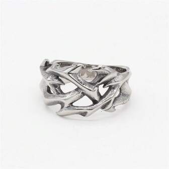 Fashionable Titanium Steel Ring, Men\ Stainless Steel Ring Hand Accessory