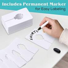 10pcs Square Divider, Plastic Divider, Clothing Size Divider, Blank Size Divider, With A Pen, Content To Be Written By You - White - View 7