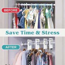 10pcs Square Divider, Plastic Divider, Clothing Size Divider, Blank Size Divider, With A Pen, Content To Be Written By You - White - View 4