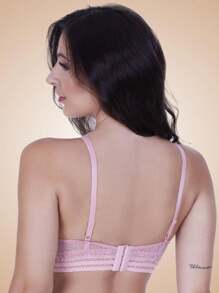 Bra With Padded Lace Bra With Elastic Support At The Waistband