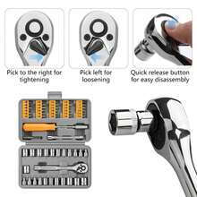 Right Angle Screwdriver - 90 Degree Offset Ratcheting Screwdriver Pocket Mini Low Profile Ratchet Wrench Bit Socket Set For Tight Space Cool Gadgets Gear Tool - Yellow - View 7