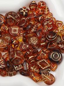 50g Packung aus Acryl-Perlen in Barock-Stil in buntem Vintage-Design für die Herstellung von Schmuck, DIY-Special-Armbändern, Schlüsselanhängern, Telefonketten und handgefertigten Bastelbedarf