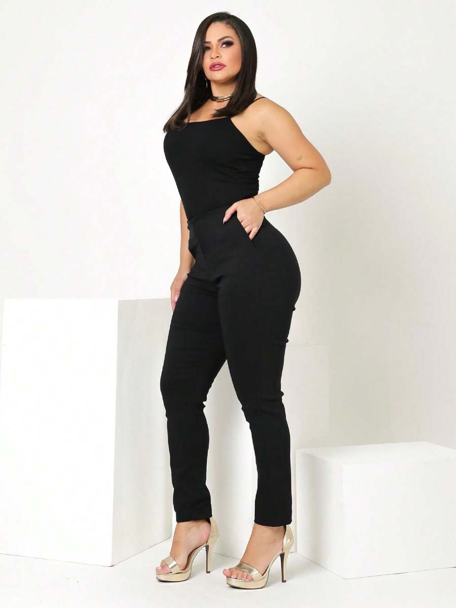 Women Pants - 黑色 - 查看 1