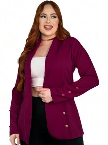 Women Blazers - Màu Đỏ Sâu - Xem 3