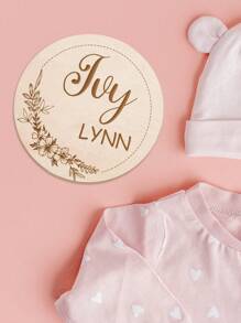 1 szt. Niestandardowy drewniany znak z imieniem noworodka, spersonalizowany okrągły znak urodzenia, niestandardowy znak odcisku stopy, niestandardowa tabliczka z imieniem noworodka, spersonalizowany rekwizyt do zdjęć noworodka, znak ogłoszenia ze statystykami urodzenia, drewniany znak na ujawnienie imienia, ujawnienie imienia, prezent na prysznic dla noworodka, mamy, taty, prezent dla niej, prezent dla niego, wielofunkcyjny, regulowany, antypleśniowy, ozdobny, wielokrotnego użytku, wykwintny, uroczy, wysokiej jakości, nowoczesny, kolorowy, słodki, wygodny, stylowy, niestandardowy, spersonalizowany, wyjątkowy, idealne prezenty dla niego, idealne prezenty dla niej, chłopak, dziewczyna, tata, mama, rodzina, przyjaciele, syn, córka, uczniowie, biuro, herbaciarnia, szkoła, dom