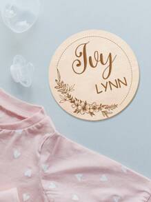 1 szt. Niestandardowy drewniany znak z imieniem noworodka, spersonalizowany okrągły znak urodzenia, niestandardowy znak odcisku stopy, niestandardowa tabliczka z imieniem noworodka, spersonalizowany rekwizyt do zdjęć noworodka, znak ogłoszenia ze statystykami urodzenia, drewniany znak na ujawnienie imienia, ujawnienie imienia, prezent na prysznic dla noworodka, mamy, taty, prezent dla niej, prezent dla niego, wielofunkcyjny, regulowany, antypleśniowy, ozdobny, wielokrotnego użytku, wykwintny, uroczy, wysokiej jakości, nowoczesny, kolorowy, słodki, wygodny, stylowy, niestandardowy, spersonalizowany, wyjątkowy, idealne prezenty dla niego, idealne prezenty dla niej, chłopak, dziewczyna, tata, mama, rodzina, przyjaciele, syn, córka, uczniowie, biuro, herbaciarnia, szkoła, dom