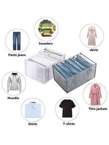 Foldable Storage Box For Underwear, Bra, Socks And Clothing Separation,Underwear Storage Boxes, Household Compartment Fabric Clothes Organizer, Drawers Dividers Organizer, Multifunctional Wardrobe Organizer For Panties Socks Bra Storage