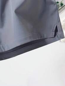 2pcs Men Solid Color Running Fitness Quick-Dry Breathable Beach Sports Shorts - Royal Blue - View 5