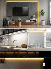 1M-3M 5v Touch Neon LED Strip Light 120LEDs/M With Fixing Clip Dimmable Touch USB Neon LED Light Silicone Waterproof Suitable For Kitchen Living Room Bedroom Mirror Lighting Decoration - Multicolor - View 10