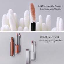 100入組唇部用品,一次性唇膏棒唇刷唇彩眼線膠刷化妝工具 - 彩色 - 查看 7