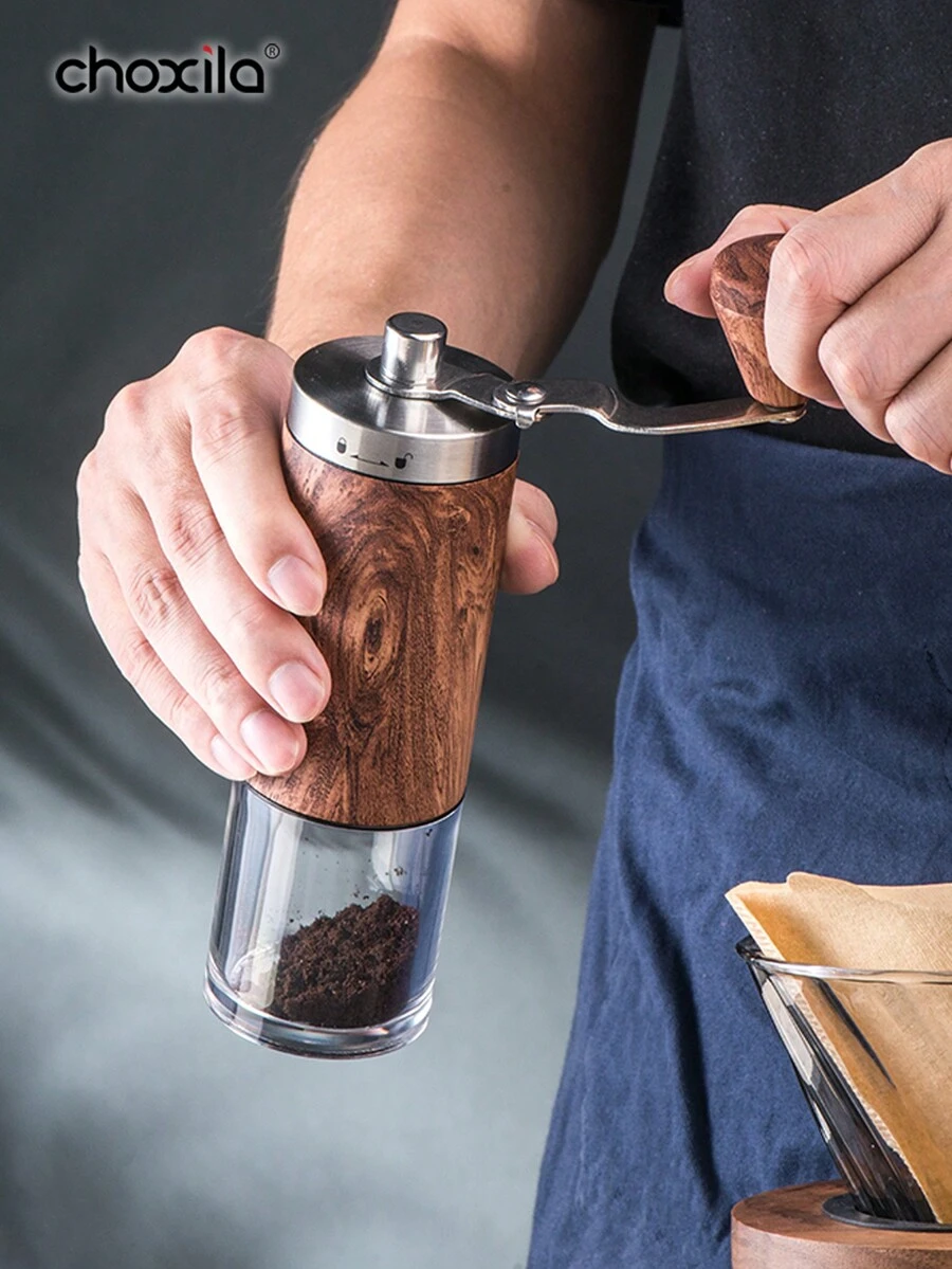 choxila 1 Miếng Máy xay cà phê , Máy xay cà phê bằng tay , Tay Máy xay cà phê , Tay Hạt cà phê Cối xay Với Gốm sứ Có thể điều chỉnh Nút vặn , Thép không gỉ Máy xay cà phê - Máy xay cà phê - Xem 1