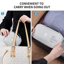 2 Pieces First Aid Bag Empty, Portable Medical Storage Bag, Survival Medicine Bag, Portable Medication Travel Carrying Case With Handle For Car Home Camping Office Workplace - màu xanh lá - Xem 6