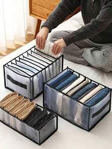 Foldable Storage Box For Underwear, Bra, Socks And Clothing Separation,Underwear Storage Boxes, Household Compartment Fabric Clothes Organizer, Drawers Dividers Organizer, Multifunctional Wardrobe Organizer For Panties Socks Bra Storage