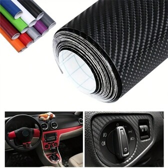 Vinilo de fibra de carbono - Duradero, fácil aplicación, variedad de colores - Ideal para personalización de coches, motocicletas, electrónica