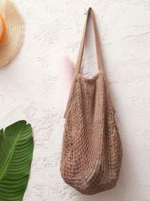 Women Tote Bags - 卡其色 - 查看 1