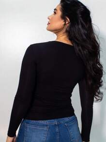 Women Blouses - Black - View 3