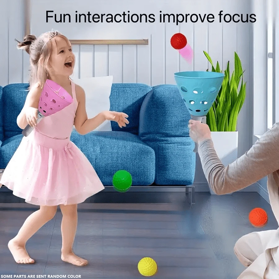 1 Set Indoor Outdoor Popular Stunt Ball Catching Game With 2 Catch Ball