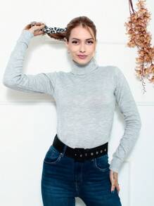 Women Knit Tops - Màu Xám nhạt - Xem 1