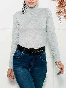 Women Knit Tops - Màu Xám nhạt - Xem 3
