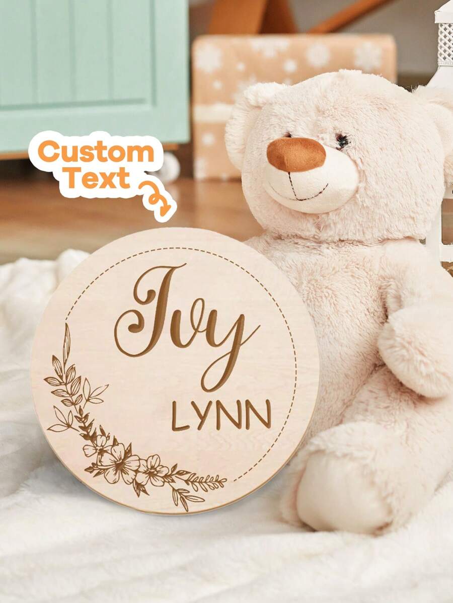 1 szt. Niestandardowy drewniany znak z imieniem noworodka, spersonalizowany okrągły znak urodzenia, niestandardowy znak odcisku stopy, niestandardowa tabliczka z imieniem noworodka, spersonalizowany rekwizyt do zdjęć noworodka, znak ogłoszenia ze statystykami urodzenia, drewniany znak na ujawnienie imienia, ujawnienie imienia, prezent na prysznic dla noworodka, mamy, taty, prezent dla niej, prezent dla niego, wielofunkcyjny, regulowany, antypleśniowy, ozdobny, wielokrotnego użytku, wykwintny, uroczy, wysokiej jakości, nowoczesny, kolorowy, słodki, wygodny, stylowy, niestandardowy, spersonalizowany, wyjątkowy, idealne prezenty dla niego, idealne prezenty dla niej, chłopak, dziewczyna, tata, mama, rodzina, przyjaciele, syn, córka, uczniowie, biuro, herbaciarnia, szkoła, dom