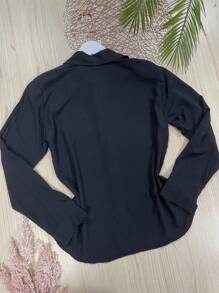 Women Blouses - 黑色 - 查看 2