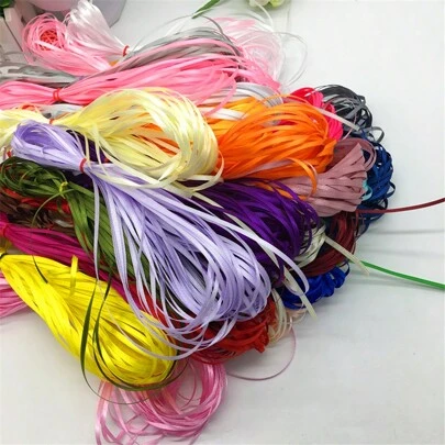 10碼/捆 3mm絲綢緞帶聚酯綢帶，適用於手工製作蝴蝶結、浪漫禮品包裝、婚禮和聖誕節裝飾