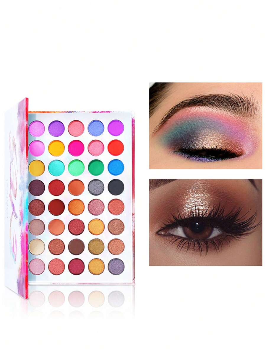 Paleta de sombras de ojos POPFEEL de 40 colores, set de maquillaje de ojos en colores de baya y caramelo - Colores dulces - Ver 1