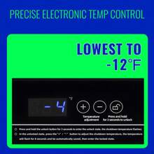 WANAI DEMULLER Deep Freezer Chest 3.5 Cubic Feet Freezers With Temperature Display Panel Mini Freezer With Removable Basket Suitable For Apartment Garage Dorm BLACK - Black - View 3