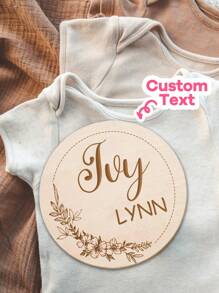 1 szt. Niestandardowy drewniany znak z imieniem noworodka, spersonalizowany okrągły znak urodzenia, niestandardowy znak odcisku stopy, niestandardowa tabliczka z imieniem noworodka, spersonalizowany rekwizyt do zdjęć noworodka, znak ogłoszenia ze statystykami urodzenia, drewniany znak na ujawnienie imienia, ujawnienie imienia, prezent na prysznic dla noworodka, mamy, taty, prezent dla niej, prezent dla niego, wielofunkcyjny, regulowany, antypleśniowy, ozdobny, wielokrotnego użytku, wykwintny, uroczy, wysokiej jakości, nowoczesny, kolorowy, słodki, wygodny, stylowy, niestandardowy, spersonalizowany, wyjątkowy, idealne prezenty dla niego, idealne prezenty dla niej, chłopak, dziewczyna, tata, mama, rodzina, przyjaciele, syn, córka, uczniowie, biuro, herbaciarnia, szkoła, dom