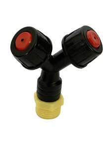 4 Points Plastic Double Head Fogging Y-Shaped Nozzle Water Spray Nozzle For Dust Control, Temperature Reduction And Humidification On Construction Sites - Black - View 3