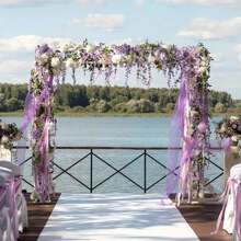 Artificial Wisteria Hanging Flowers Fake Wisteria Flower Garland Silk Vines Rattan Decor For Home Wedding Arch Wall Garden Greenery Bedroom Outdoor Office Party Decoration, Valentine Day, Gift Gifts Birthday Graduation