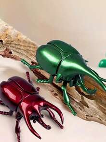 1pc Wind-Up Fighting Hercules Beetle Toy, Rhinoceros Beetle  Bug Insect Toy - Multicolor - View 4