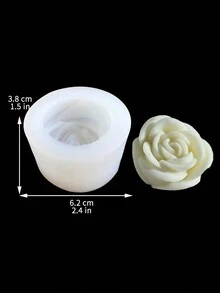 1pc 3D Rose Flower Silicone Mold - Multicolor - View 2