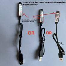 1入組3.28英尺-65.6英尺RGB LED裝飾燈，無線控制顏色USB柔性LED燈帶12個LED-240個LED適用於臥室，派對，酒吧氛圍燈（無遙控器，掃描USB上的QR代碼下載應用程序） - 彩色 - 查看 8