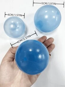 1 pieza Pelota Anti-Estrés que se pega al techo o pared luminosa al azar, con efecto pegajoso, de alivio del estrés, inflable y anti-adherente, juguete de descompresión para airear el ambiente - Multicolor - Ver 5