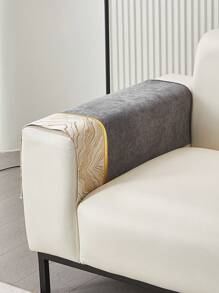 1pc Chenille Sofa Towel, Sofa Cushion Cover, Non-Slip, All-Season Universal - Grey - View 5