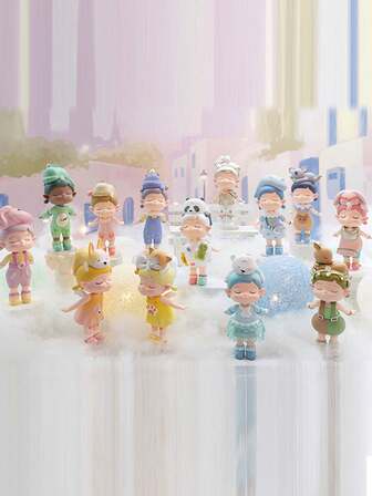 1 bolsa ciega de la colección aleatoria de juguetes Kawaii y figuras lindas de Moonlight Town para fiesta de cumpleaños