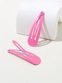 12pcs Solid Color Glitter Sequin Hair Clips For Girls, Bangs Clips - Multicolor - View 3