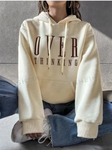 Women Sweatshirts - 米色 - 查看 1