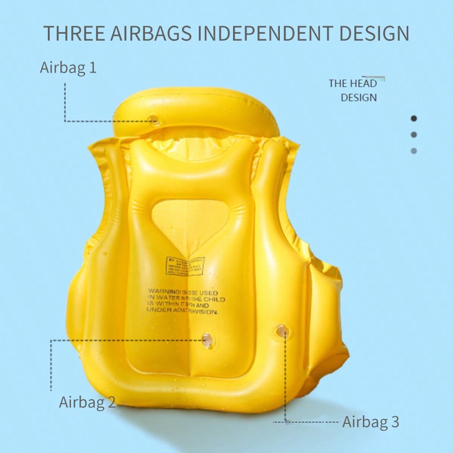 1Pc Kids Swim Vest Toddler Floaties Adjustable Safety Strap Swimming Aids For Toddlers Children