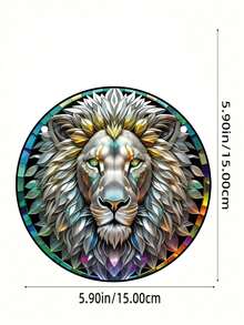 1pc Lion Pattern With Metal Chain For DIY Window, Wall, Room And Garden Decorations, Exquisite Gift. - Multicolor - View 11