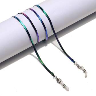 Unisex Flat Snake Chain Gold/Silver/Colorful Glasses Chain 1pc Glasses Accessories For Women