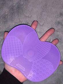1pc Silicone Apple Scrub Pad With Suction Cup Silicone Scrub Pad Beauty Tool Scrub Pad Makeup Brush Cleaning Pad - Multicolor - View 8