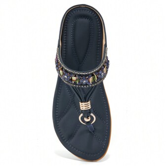 Women's Plat Wedge Flip Flops, Boho Floral Slide Sandals,Soft Comfort Footbed & Anti-Slip Sole ,Summer Beach Sandals & Fashion Slippers | For Women Girls Teen Ladies | Lightweight Arch Support Walking Sandals For Vacation