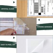 Packing List Pouches 4.5'' X 5.5'', Shipping Label Sleeves, Packing Slip Envelopes, Clear Adhesive Top Loading Packing List (100 Bag) - Clear - View 5