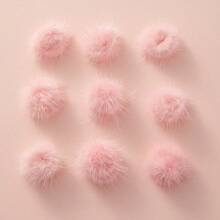 20入組鼬毛流蘇結DIY古風髮飾材料，附花形裝飾和毛球髮夾珠寶配件，1包裝 - 藍色 - 查看 5