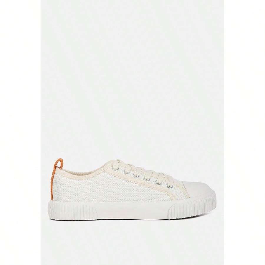 Sway Chunky Sole Knitted Textile Sneakers - Màu be - Xem 1