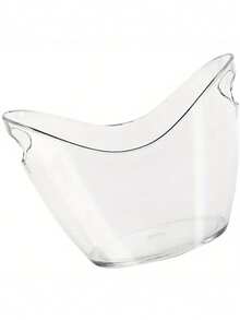 1pc Plastic Ice Bucket With Handle, Large Capacity Cooler For Wine, Champagne, Beer, Drinks, Suitable For Home Kitchen, Bar, Party,Summer,Summer Sets - Clear - View 4