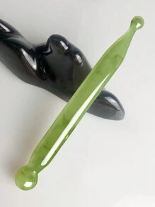 1 Stück Massagestab für Gesicht & ganzen Körper mit Akupressur, Schaben Gua und Akupunktur Funktion, Massagetool, Schönheit, Hautpflege Produkte, Spa, Selbstpflege, Hautpflegewerkzeuge, Gesichtspflege, Ästhetikerbedarf, Massage, Gesichtsmassagetool, Gesichtsroller - Grün - Übersicht 5