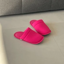 Cotton Day Women Home Slippers - 玫紅色 - 查看 4